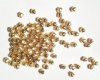 100 4mm Gold Plated Corrugated Bicone Metal Beads